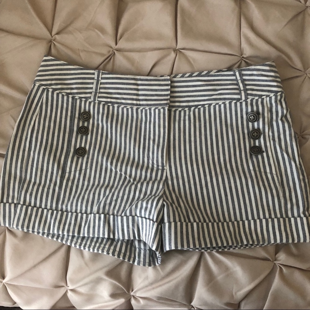 Forever 21 Striped Mid-Rise Shorts